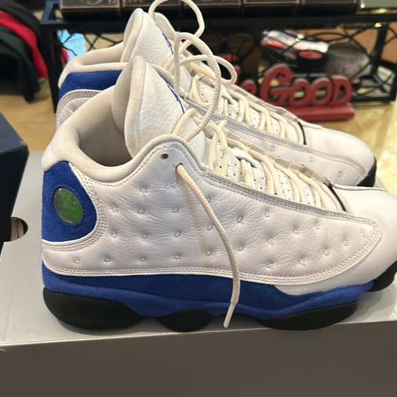 Men’s Air Jordan 13 Retro White/Hyper Royal—Black - Picture 3 of 5